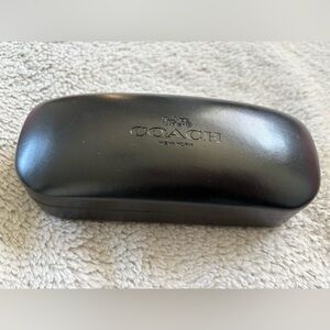 Coach Black Embossed Leather Eyewear Case